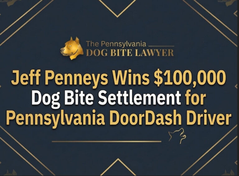 $100,000 Dog Bite Settlement for PA DoorDash Driver