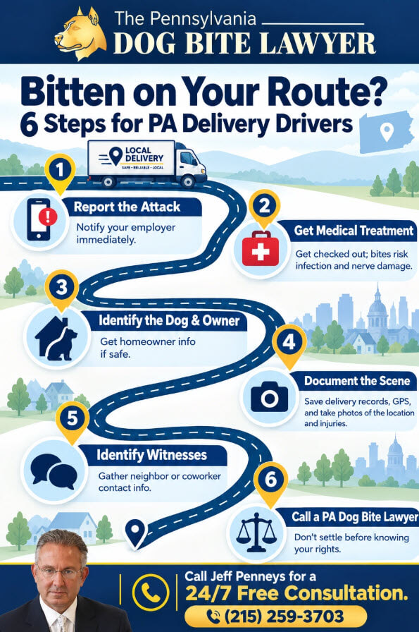 Steps for Postal Workers Bitten by Dogs in PA